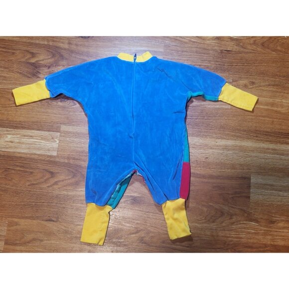 Vtge Infant Size 12 M Brights Creek Color Block Velour Jumper - Picture 5 of 5